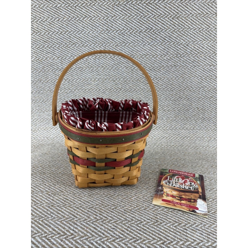 Longaberger Christmas 1999 Little Joy Wall Hanging Basket Combo Red Liner